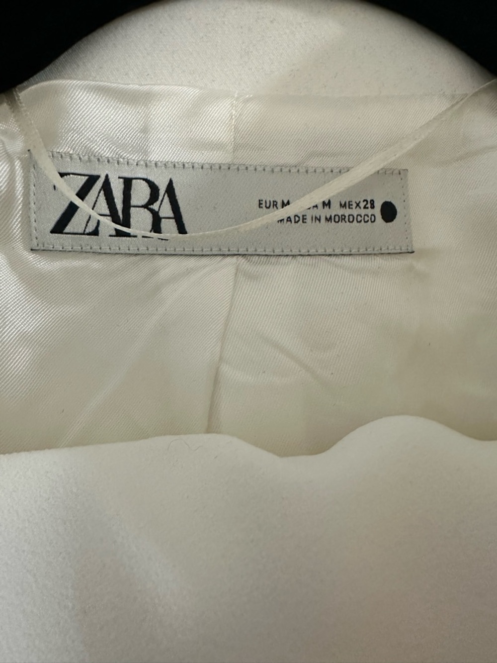 Zara Women's Cream Feather Cuff Cropped Jacket & Skirt Set - Picture 2 of 3